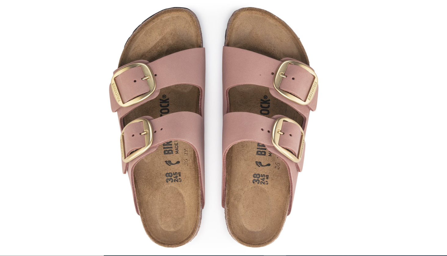Birkenstock Arizona Big Buckle Nubuck Leather Old Rose