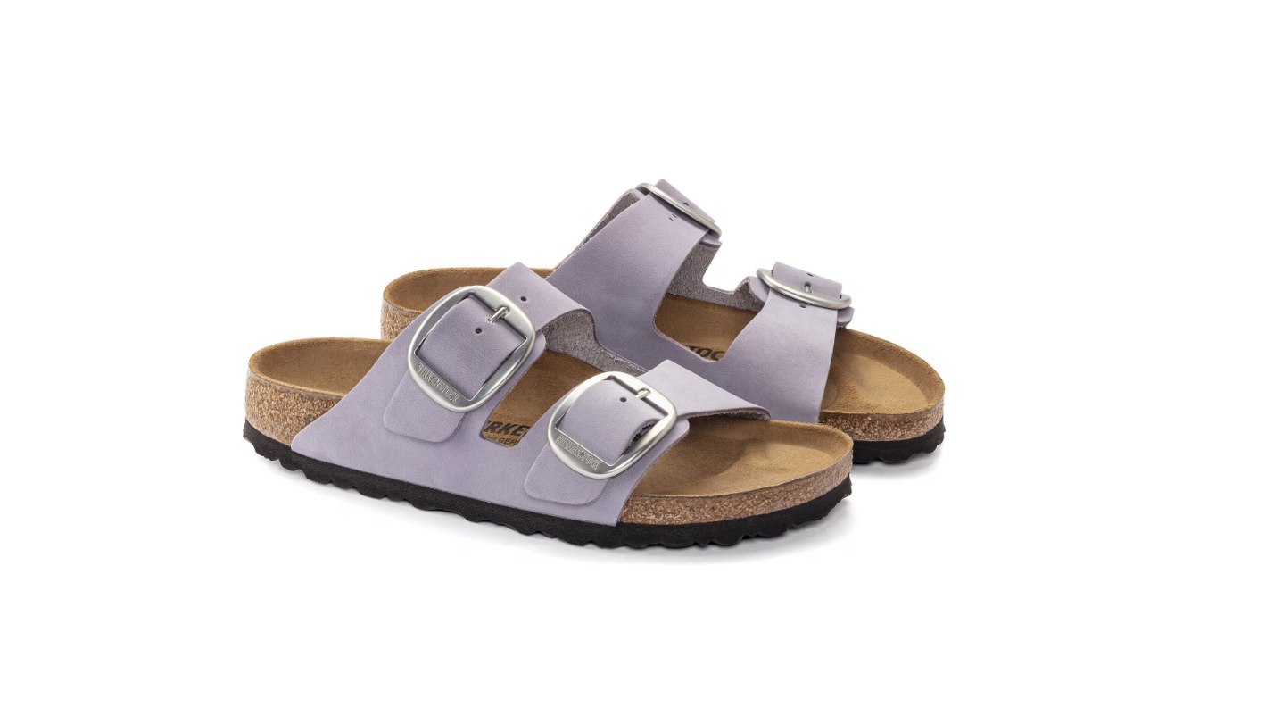 Birkenstock Arizona Big Buckle Nubuck Leather Purple Fog