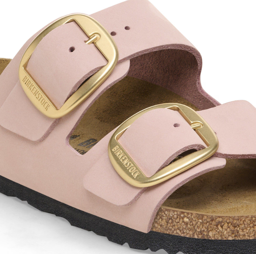 Birkenstock Arizona Big Buckle Nubuck Leather Soft Pink