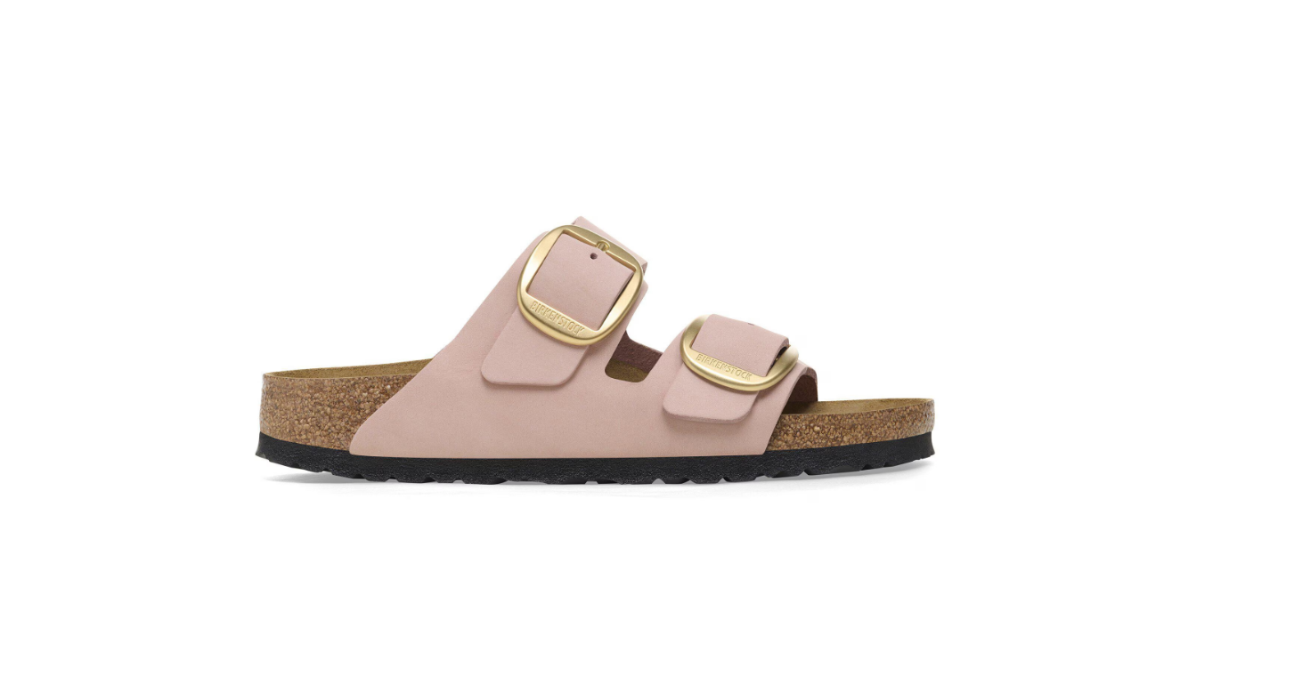 Birkenstock Arizona Big Buckle Nubuck Leather Soft Pink