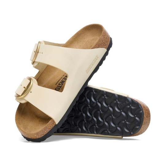 Birkenstock Arizona Big Buckle Nubuck Leather Ecru