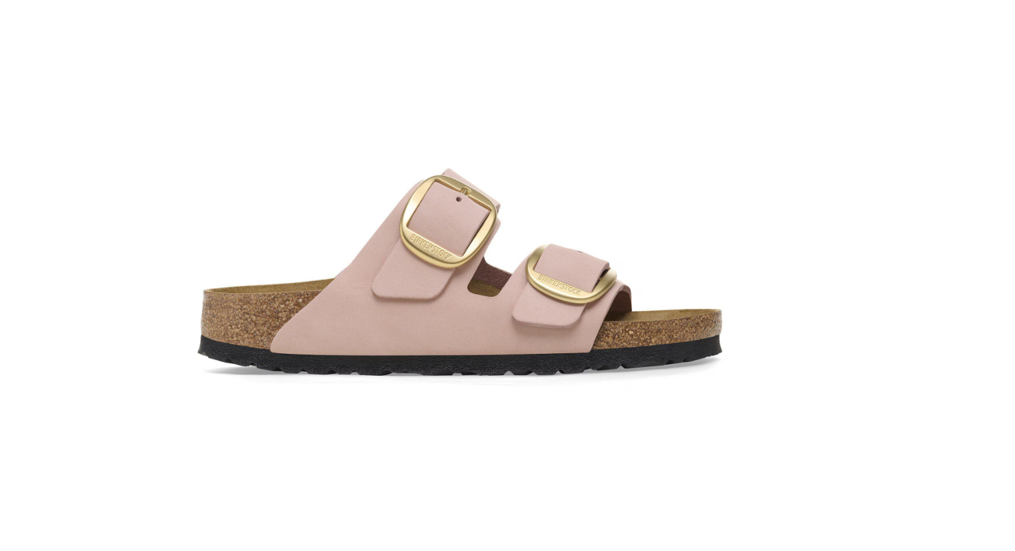 Birkenstock Arizona Big Buckle Nubuck Leather Soft Pink