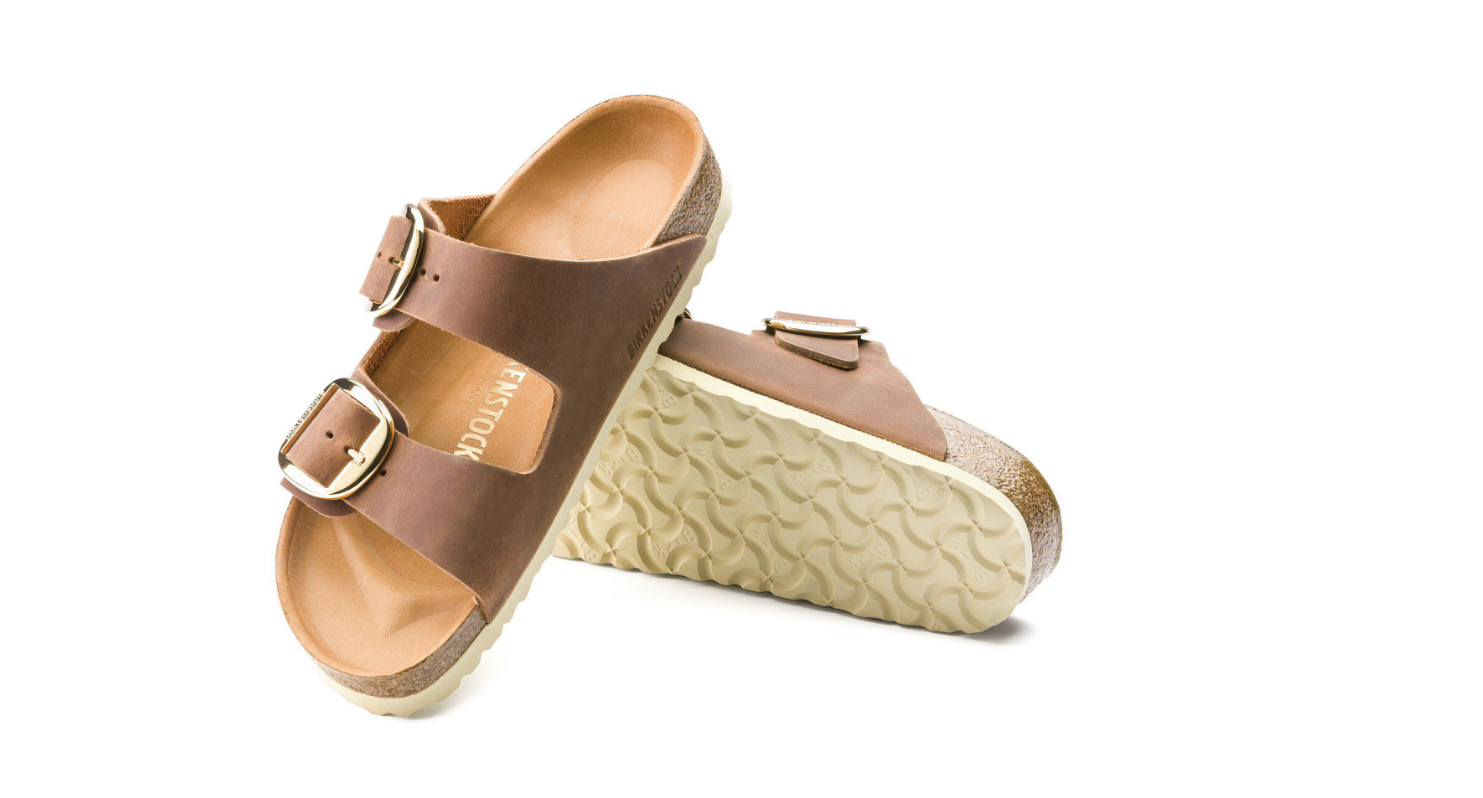 Birkenstock Arizona Big Buckle Oiled Leather Cognac Sandals