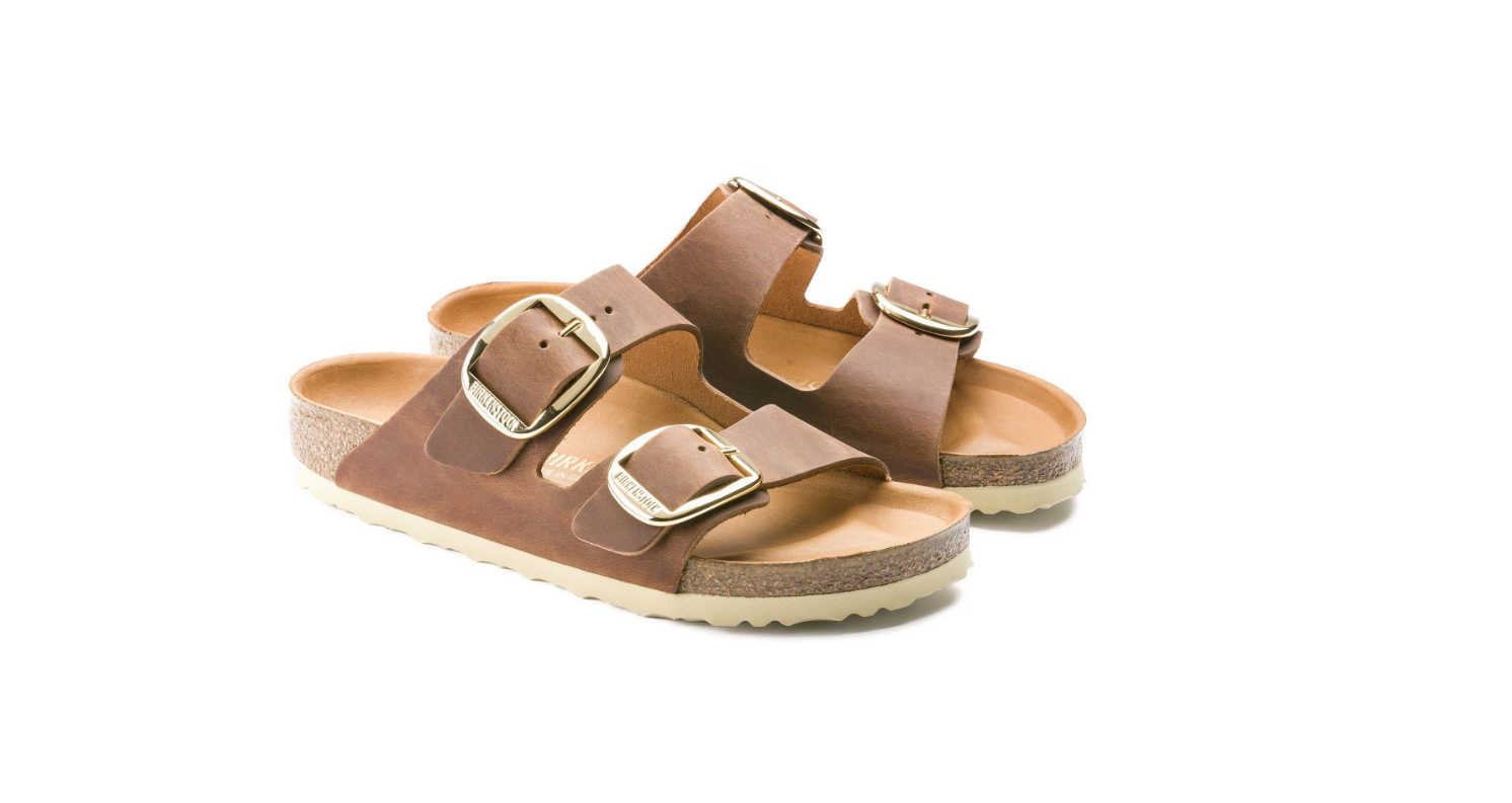 Birkenstock Arizona Big Buckle Oiled Leather Cognac Sandals