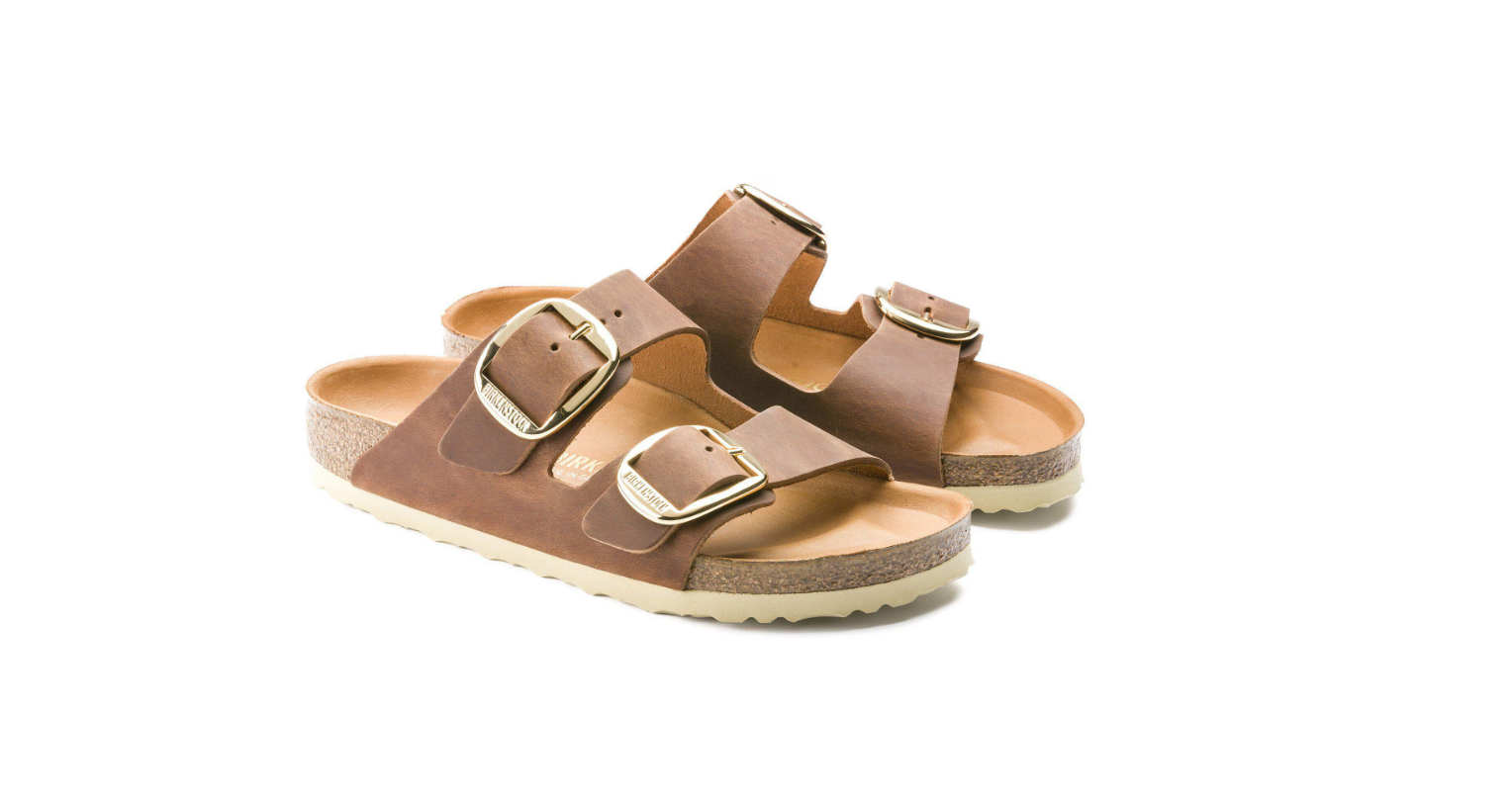 Birkenstock Arizona Big Buckle Oiled Leather Cognac Sandals