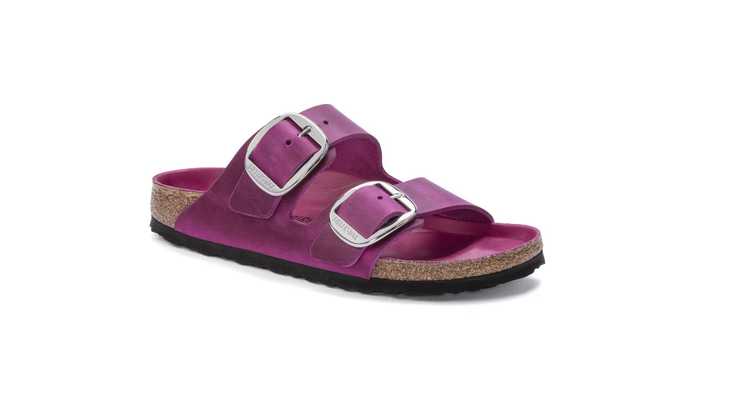 Birkenstock Arizona Big Buckle Oiled Leather Festival Fuchsia Sandals