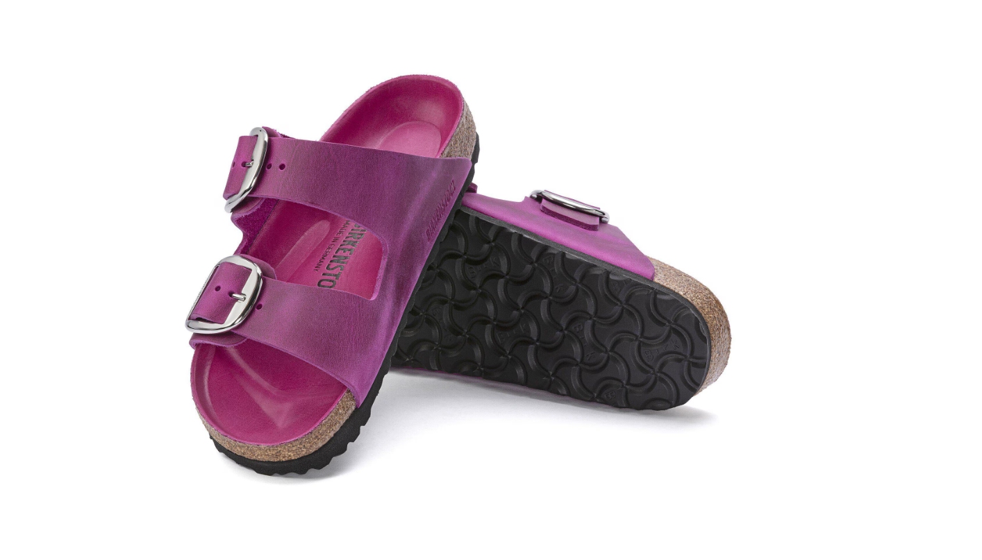 Birkenstock Arizona Big Buckle Oiled Leather Festival Fuchsia Sandals