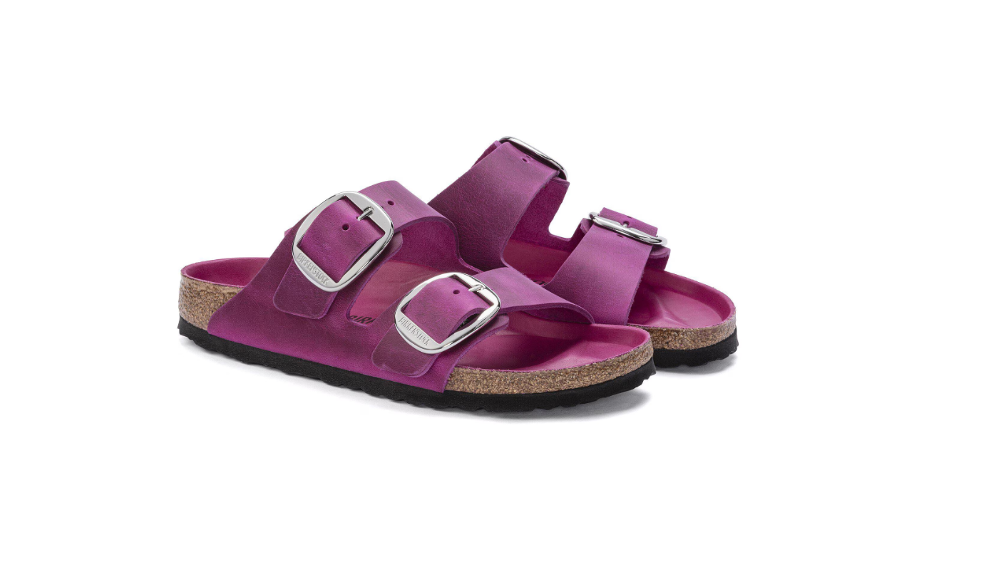 Birkenstock Arizona Big Buckle Oiled Leather Festival Fuchsia Sandals