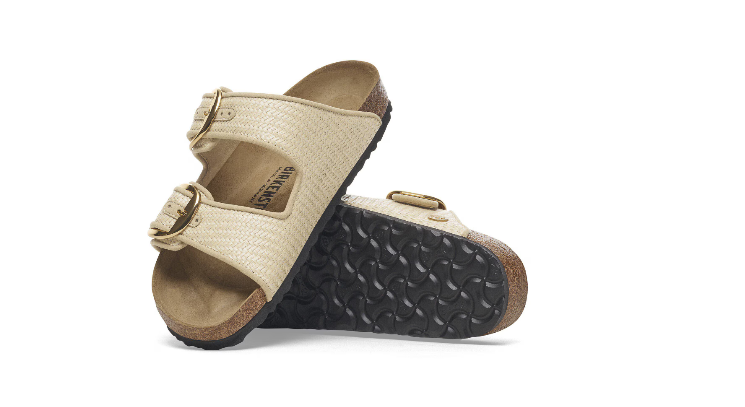 Birkenstock Arizona Big Buckle Raffia Textile Raffia Naturale