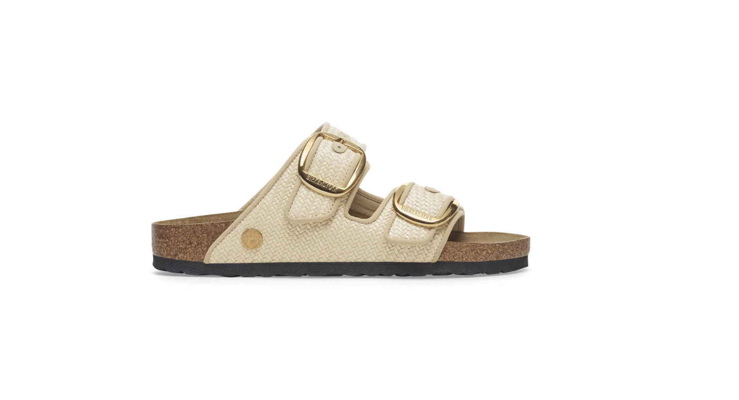 Birkenstock Arizona Big Buckle Raffia Textile Raffia Naturale
