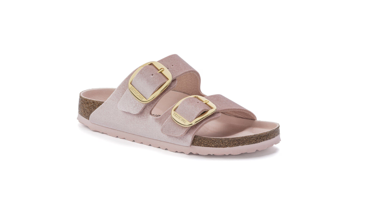 Birkenstock Arizona Big Buckle Velvet Light Rose Sandals