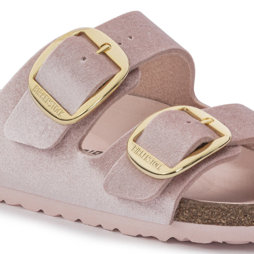 Birkenstock Arizona Big Buckle Velvet Light Rose Sandals
