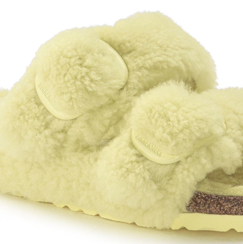 Birkenstock Arizona Big Buckle Shearling Teddy Popcorn