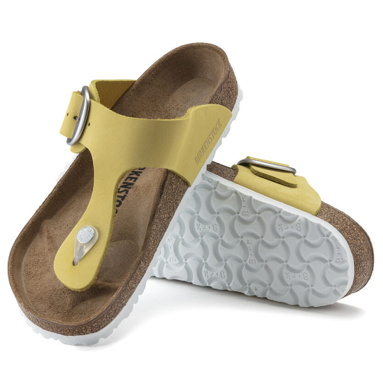 Birkenstock Gizeh Big Buckle Nubuck Leather Popcorn Sandals