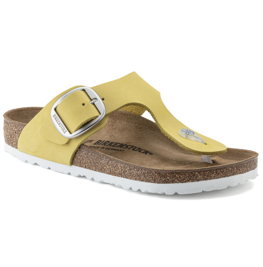 Birkenstock Gizeh Big Buckle Nubuck Leather Popcorn Sandals