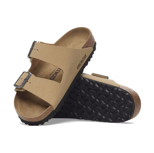 Birkenstock Arizona Birkibuc Latte Cream Sandals