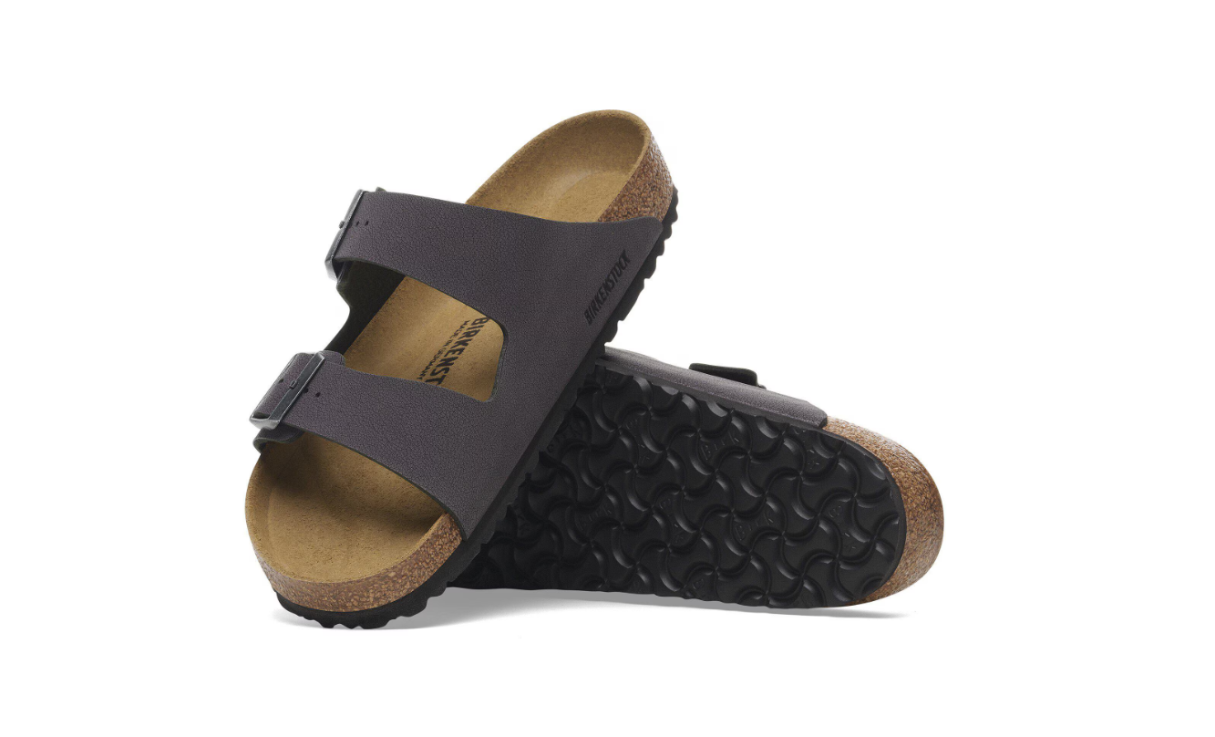 Birkenstock Arizona Birko-Flor Nubuck Velvet Gray Sandals