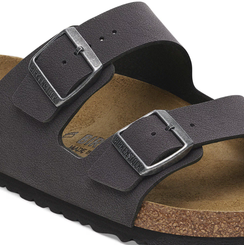 Birkenstock Arizona Birko-Flor Nubuck Velvet Gray Sandals