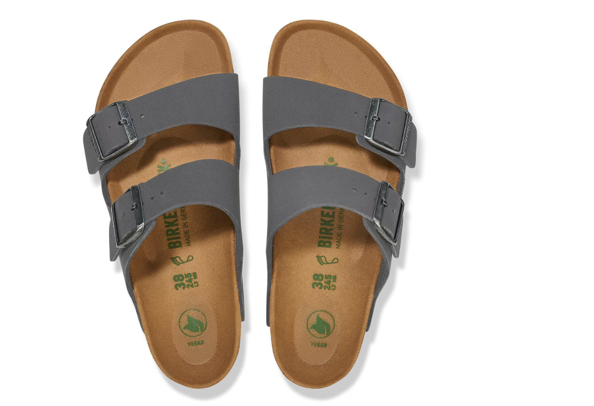 Birkenstock Arizona Vegan Birko-Flor Nubuck Concrete Gray
