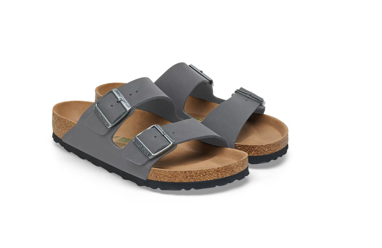 Birkenstock Arizona Vegan Birko-Flor Nubuck Concrete Gray