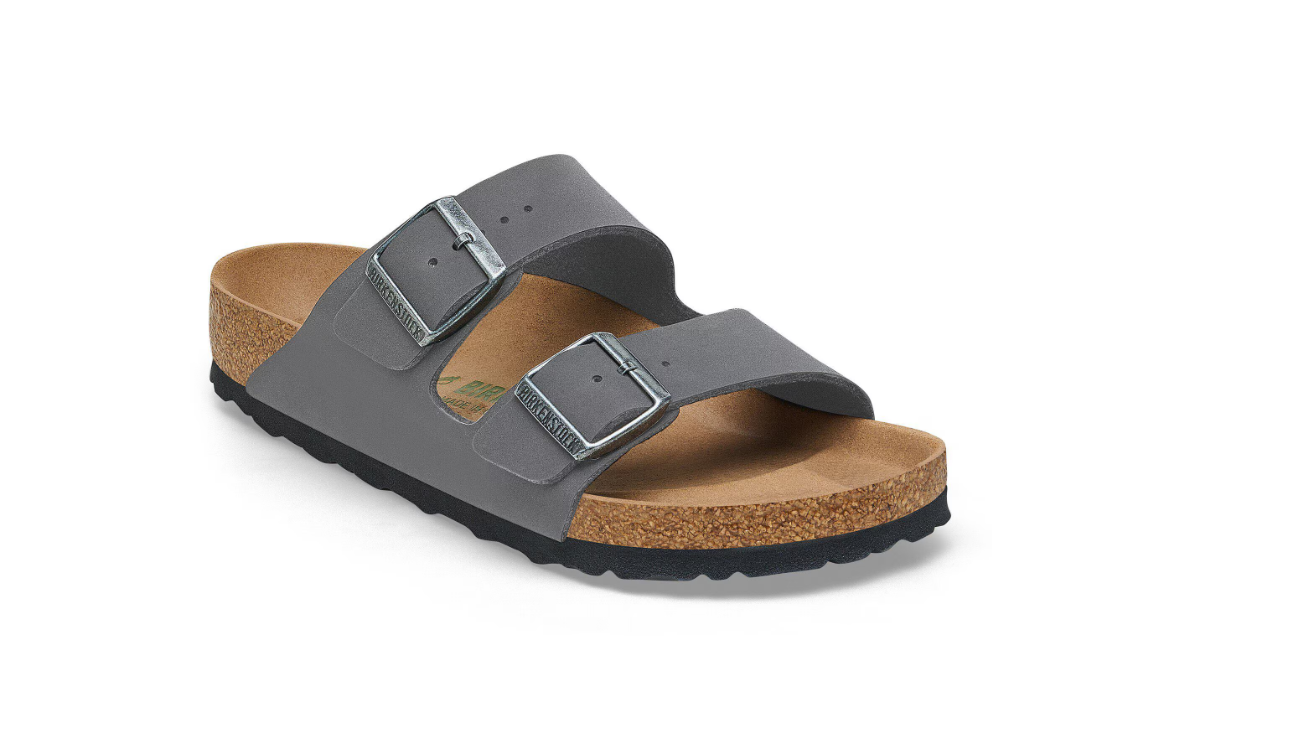 Birkenstock Arizona Vegan Birko-Flor Nubuck Concrete Gray