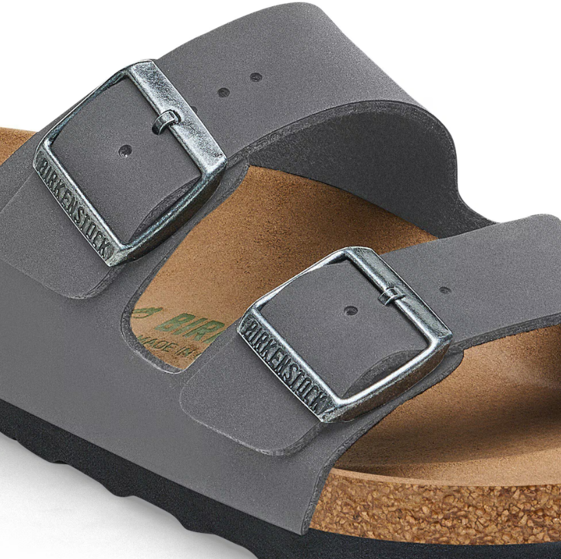 Birkenstock Arizona Vegan Birko-Flor Nubuck Concrete Gray
