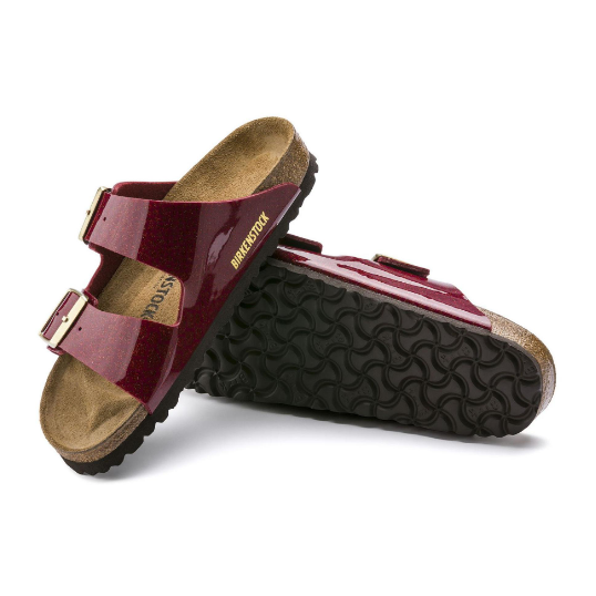 Birkenstock Arizona Birko-Flor Magic Snake Bordeaux Sandals