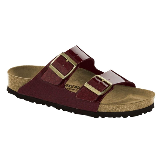 Birkenstock Arizona Birko-Flor Magic Snake Bordeaux Sandals