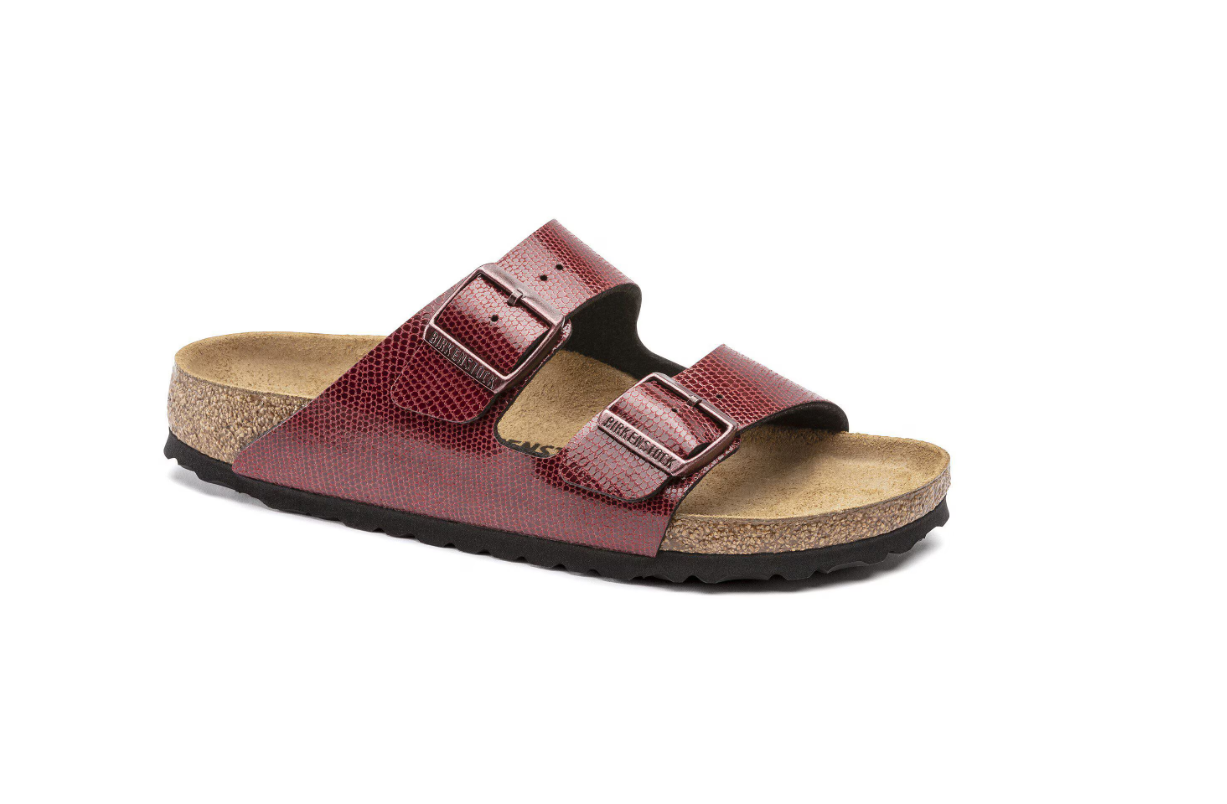 Birkenstock Arizona Birko-Flor Magical Metallic Maroon Sandals