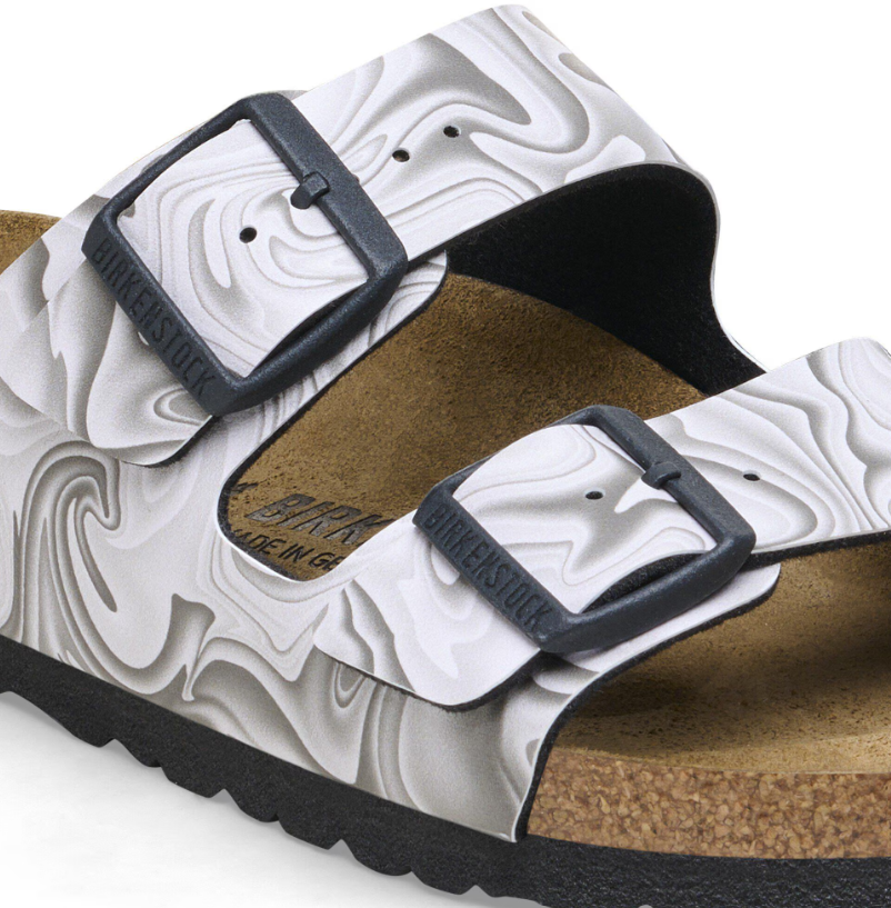 Birkenstock Arizona Birko-Flor Marbletwirl Black White Sandals