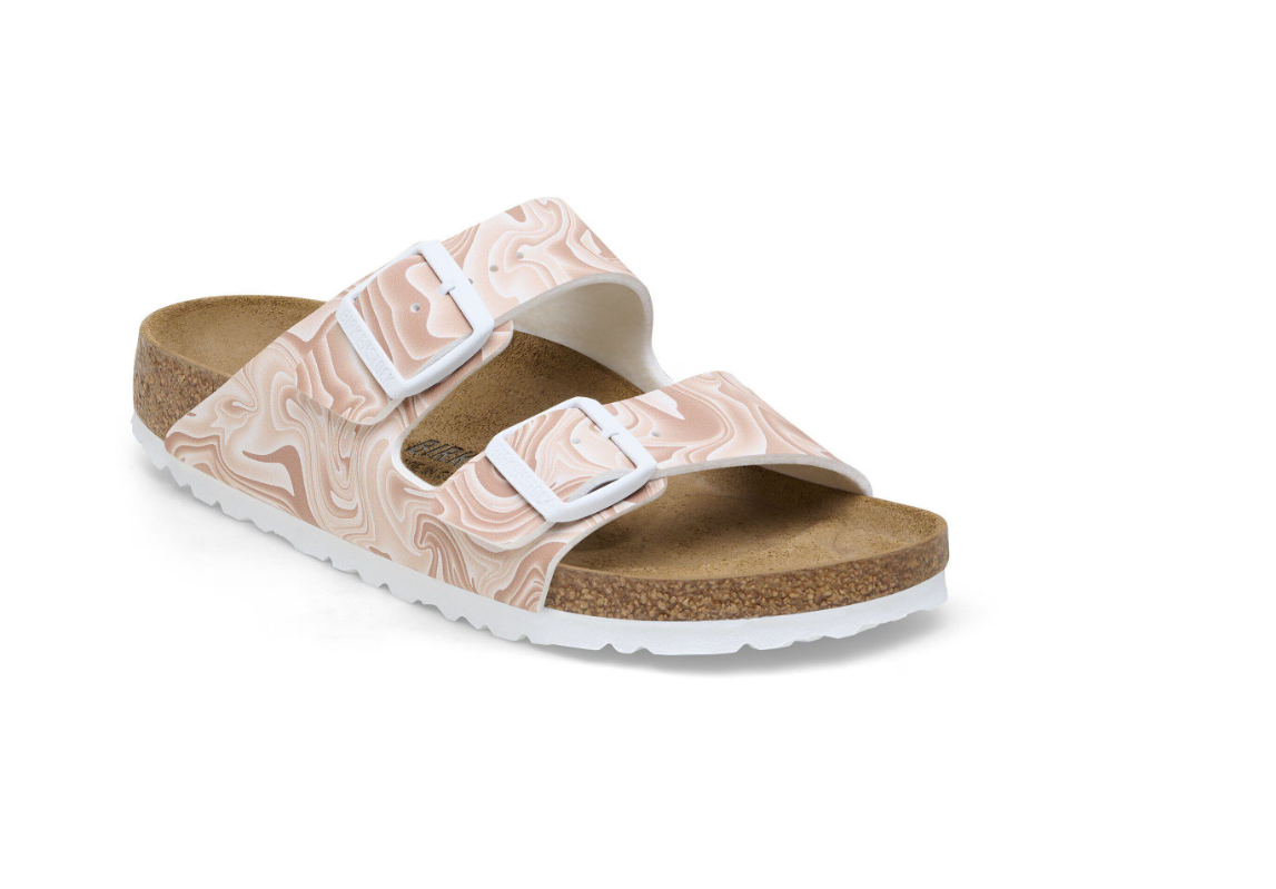 Birkenstock Arizona Birko-Flor Marbletwirl New Beige Sandals
