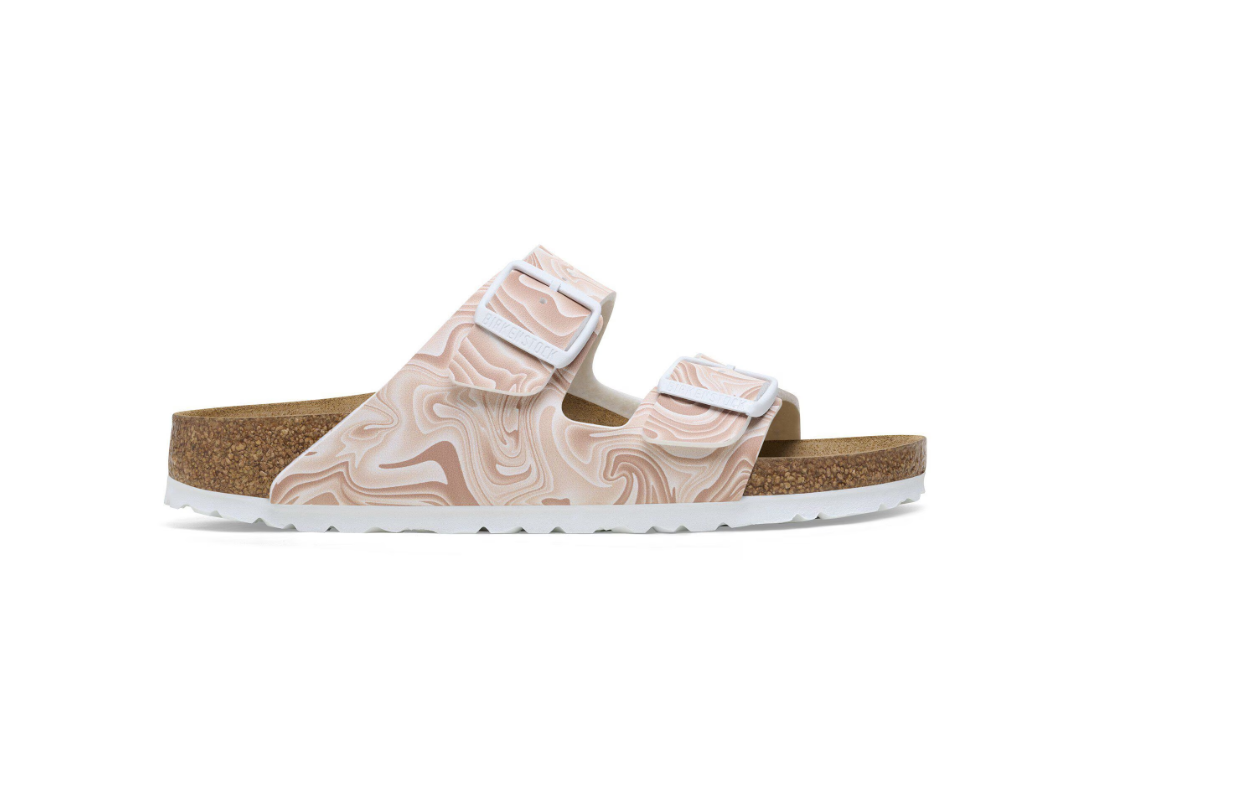 Birkenstock Arizona Birko-Flor Marbletwirl New Beige Sandals
