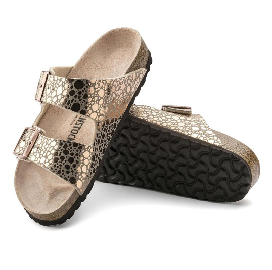 Birkenstock Arizona Birko-Flor Metallic Stones Copper Sandals