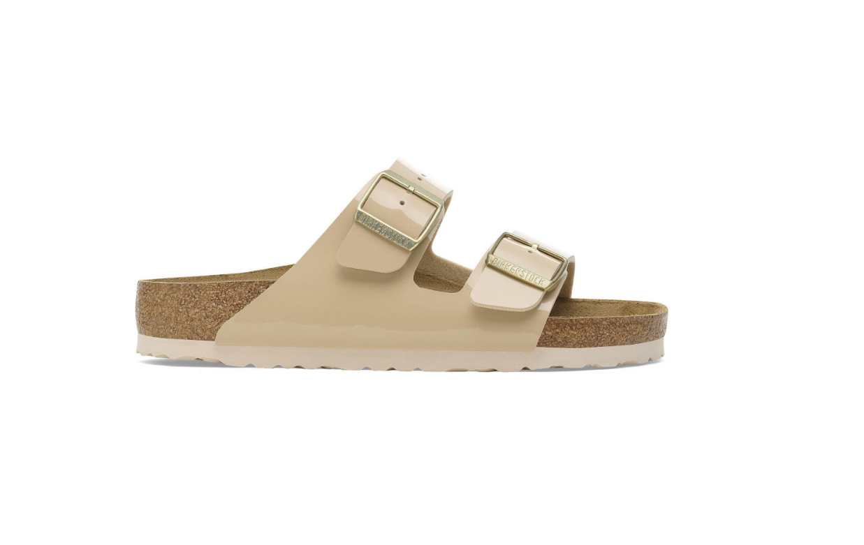 Birkenstock Arizona Birko-Flor Patent Sandals Sand