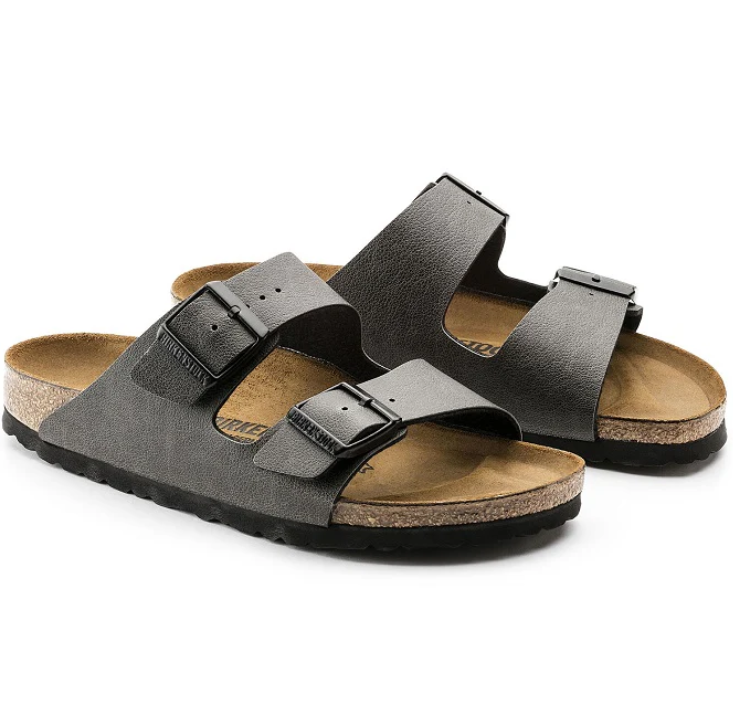 Birkenstock Arizona Birko-Flor Pull Up Anthracite Sandals