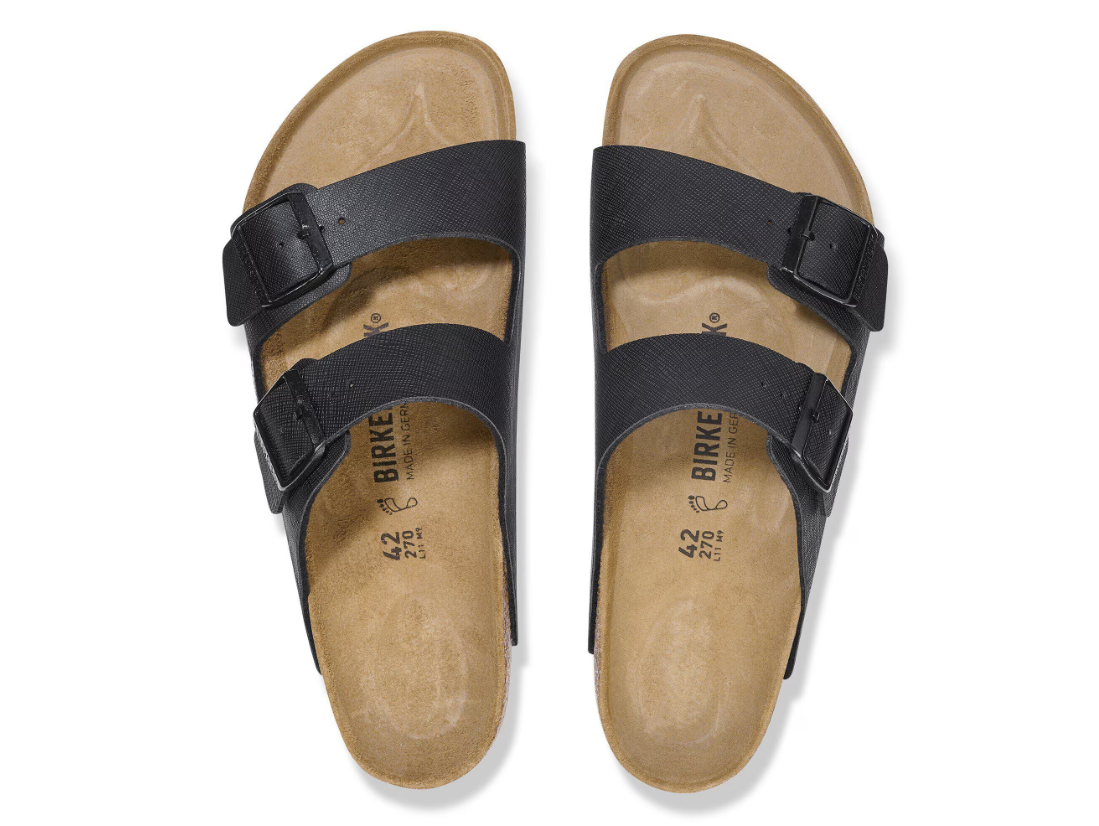 Birkenstock Arizona Birko-Flor Saffiano Black Sandals