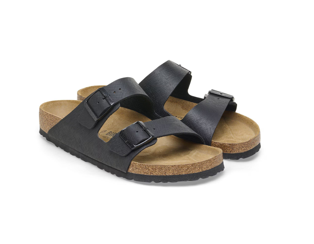 Birkenstock Arizona Birko-Flor Saffiano Black Sandals