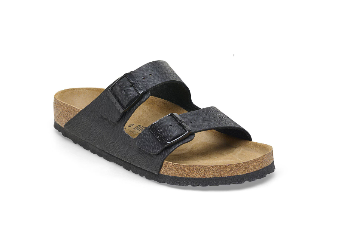 Birkenstock Arizona Birko-Flor Saffiano Black Sandals