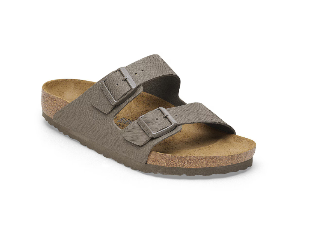 Birkenstock Arizona Birko-Flor Saffiano Concrete Gray Sandals