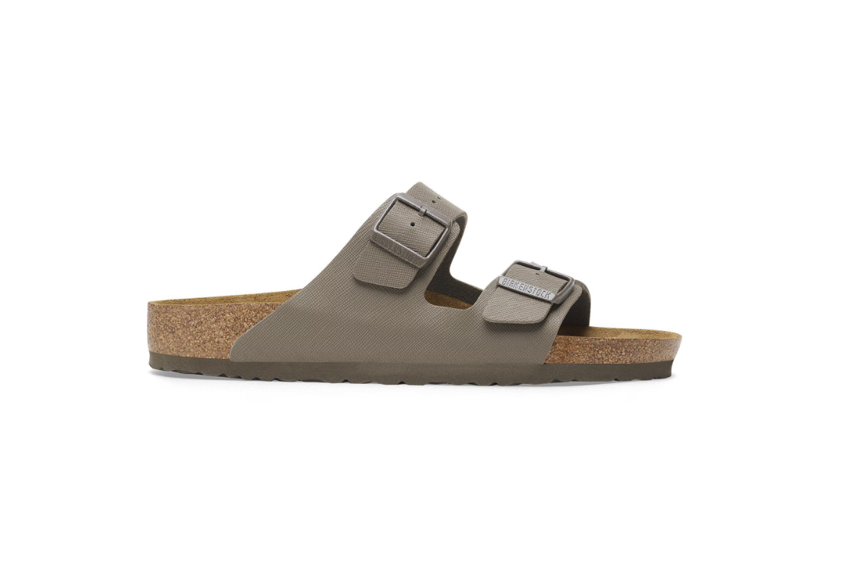 Birkenstock Arizona Birko-Flor Saffiano Concrete Gray Sandals