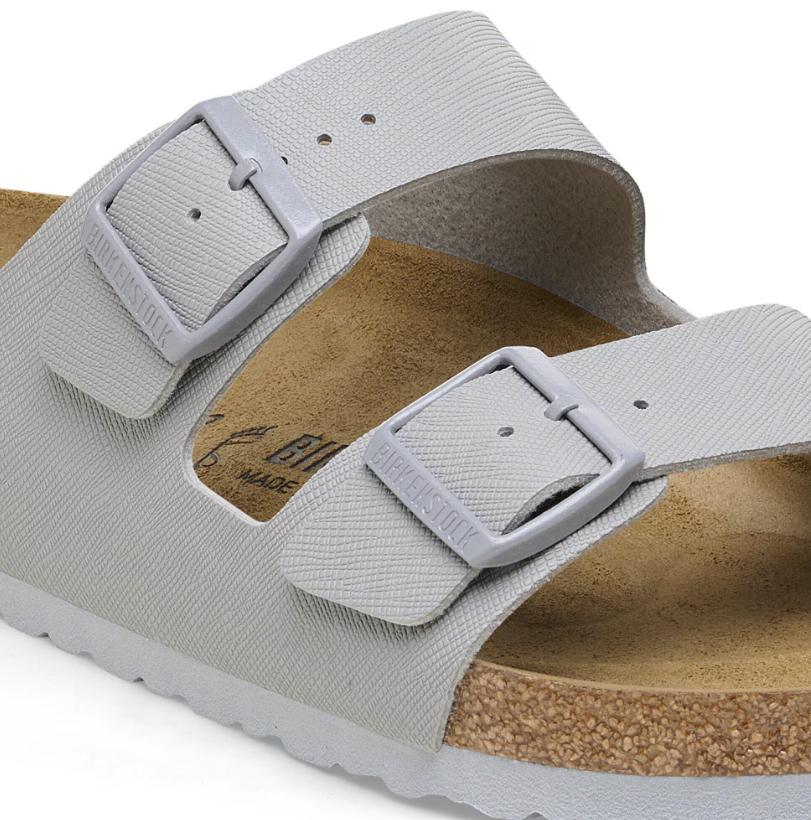 Birkenstock Arizona Birko-Flor Saffiano Stone Coin Sandals