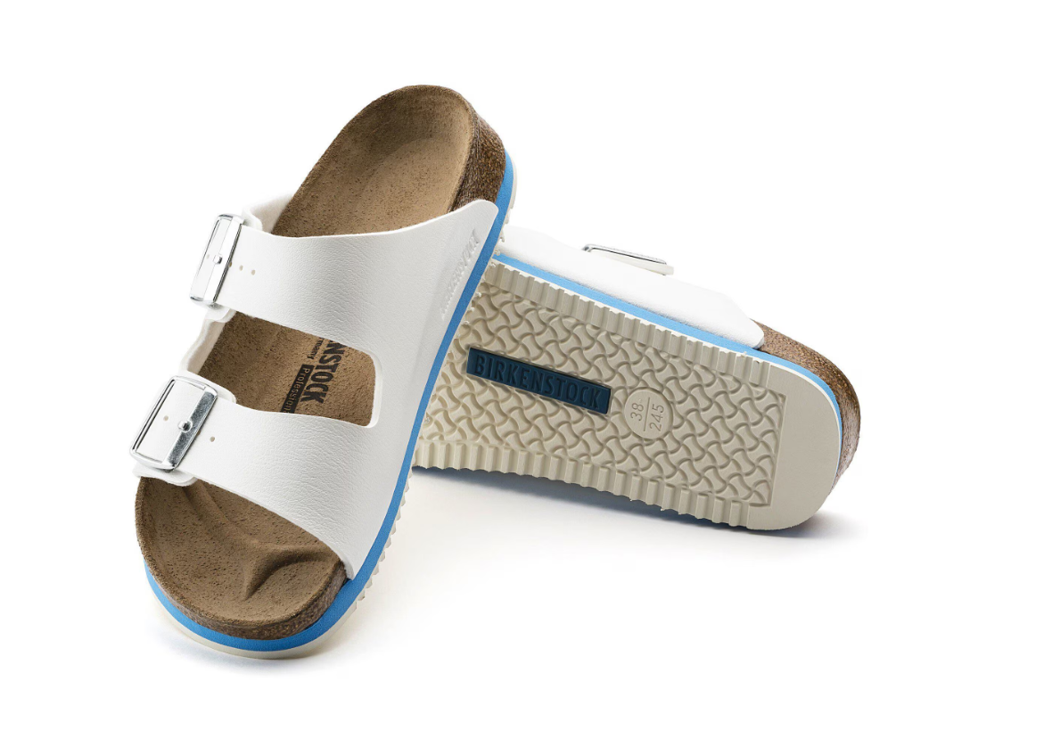 Birkenstock Arizona Super Grip Birko-Flor White