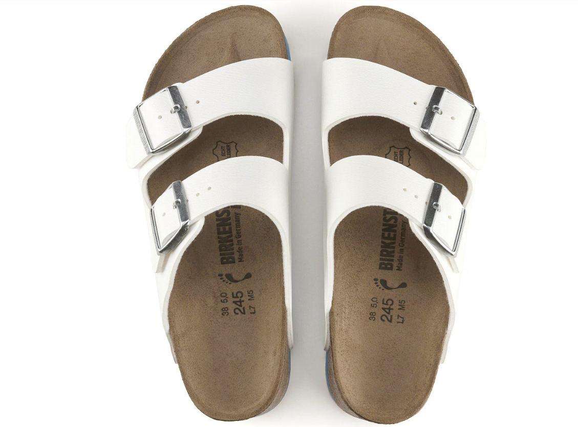 Birkenstock Arizona Super Grip Birko-Flor White