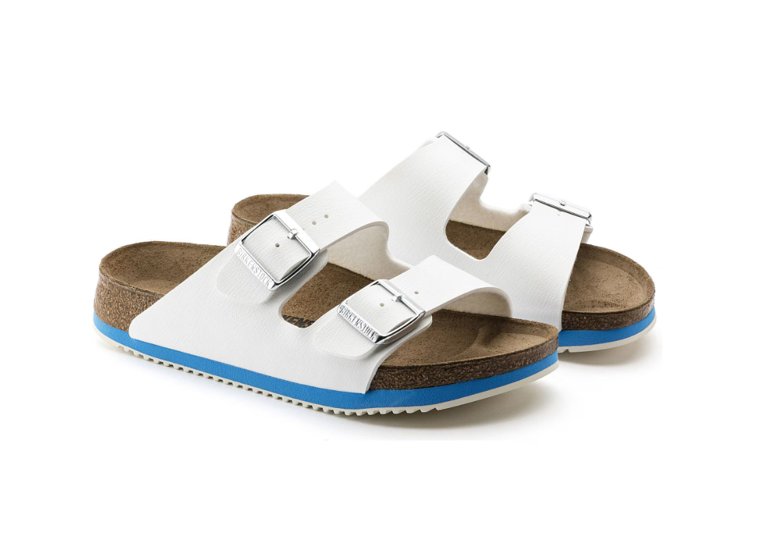 Birkenstock Arizona Super Grip Birko-Flor White