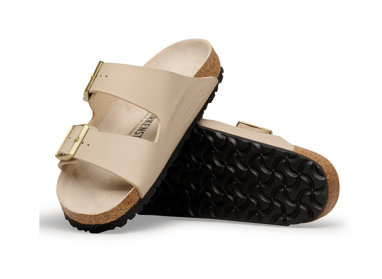 Birkenstock Arizona Birko-Flor Triples Sandcastle/Oyster Sandals