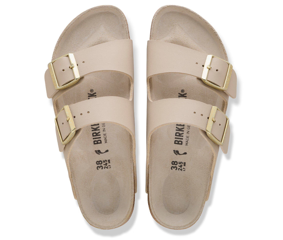 Birkenstock Arizona Birko-Flor Triples Sandcastle/Oyster Sandals
