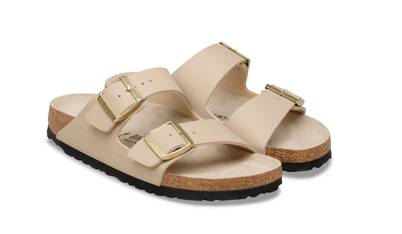 Birkenstock Arizona Birko-Flor Triples Sandcastle/Oyster Sandals