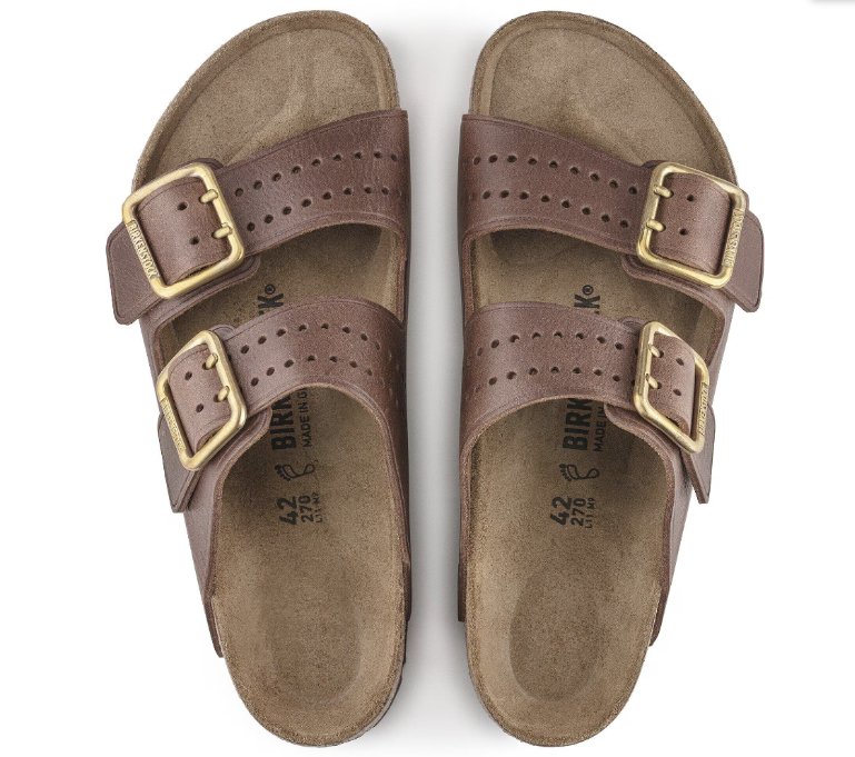 Birkenstock Arizona Bold Natural Leather Roast Sandals