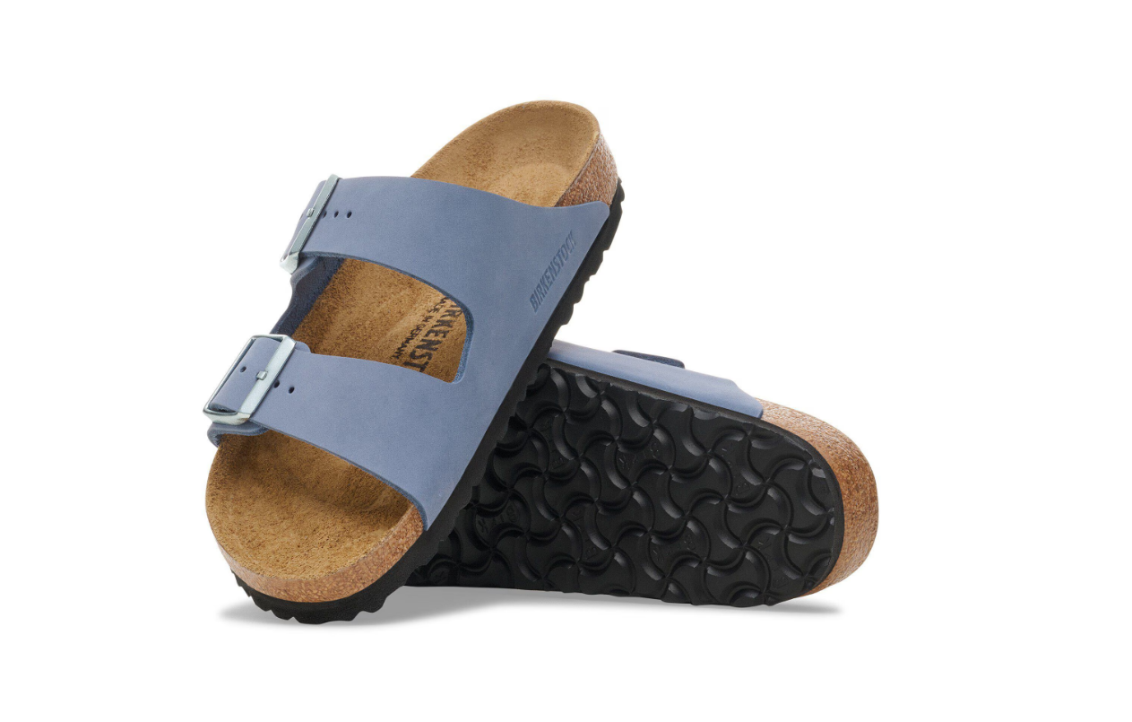 Birkenstock Arizona Nubuck Leather Stone Blue