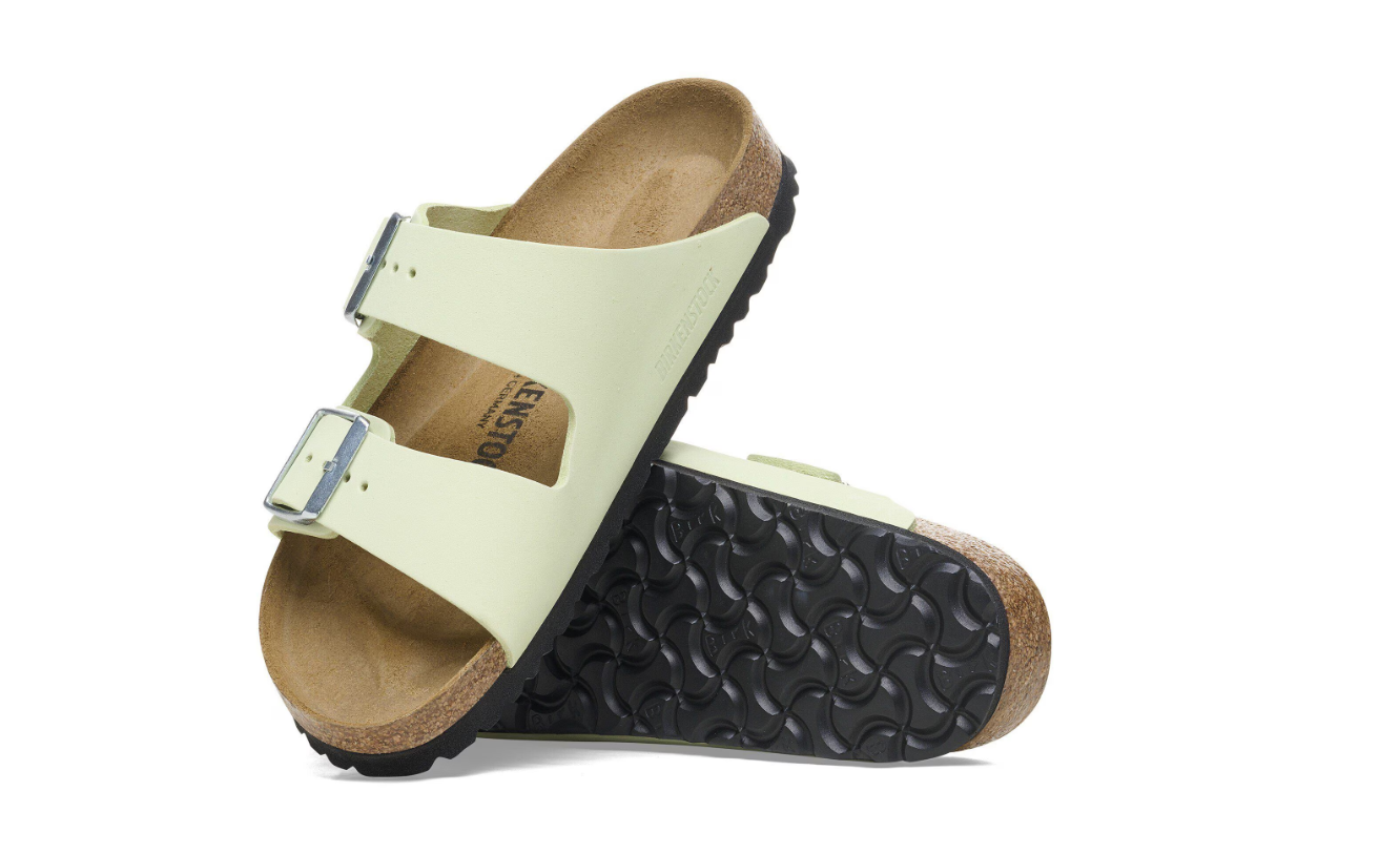 Birkenstock Arizona Nubuck Leather Faded Lime